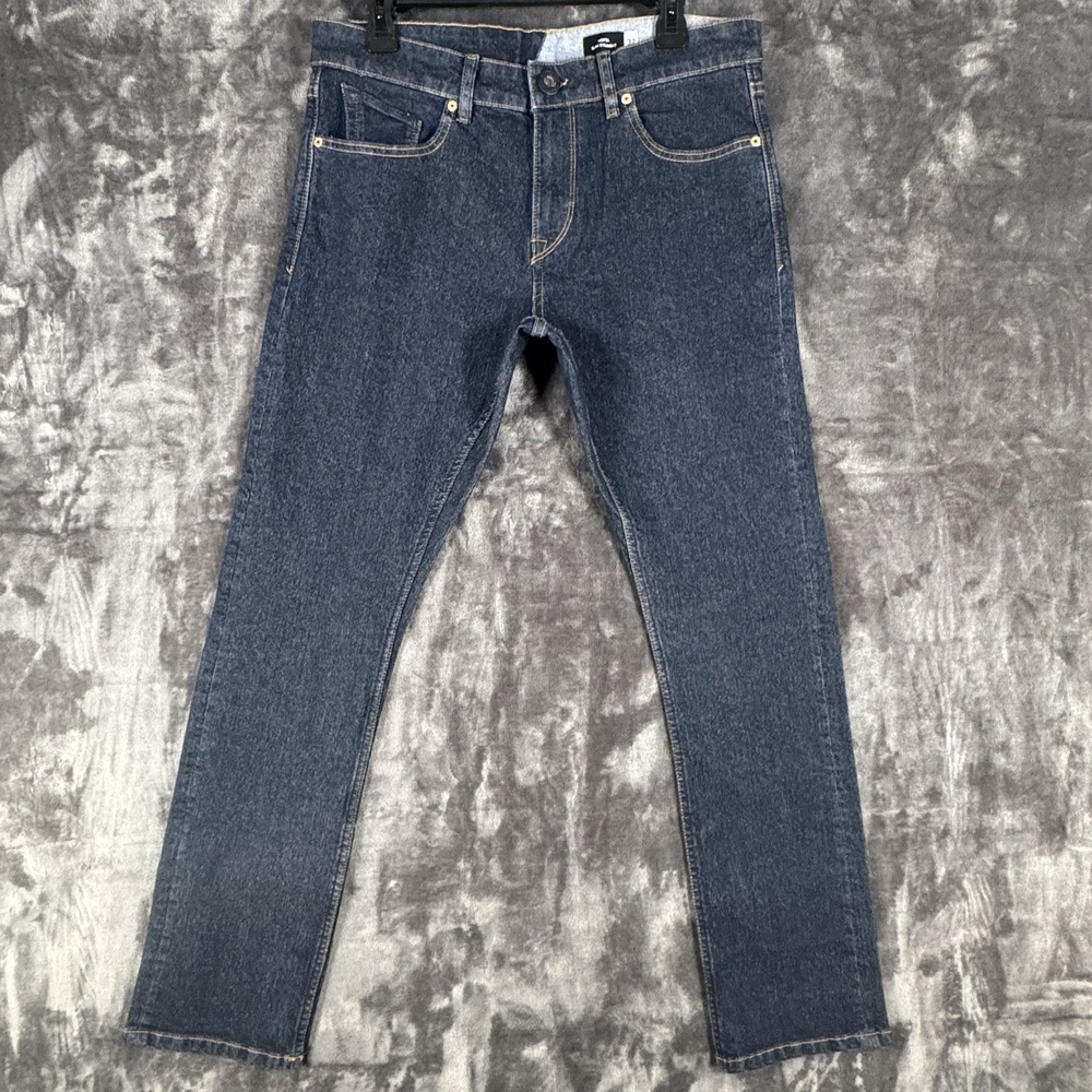 Volcom Vorta Slim Straight Stretch Denim Jeans Blue Men Size 32x30 NEW WITH TAGS